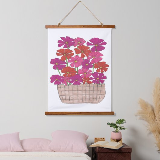 Bushel van Bright Cosmos Hangend Wandkleed (Slaapkamer)