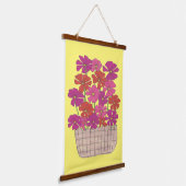 Bushel van Bright Cosmos Hangend Wandkleed (Gebogen)