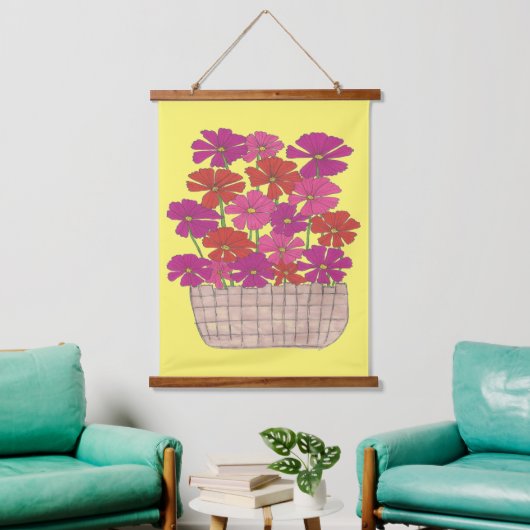 Bushel van Bright Cosmos Hangend Wandkleed (Woonkamer)