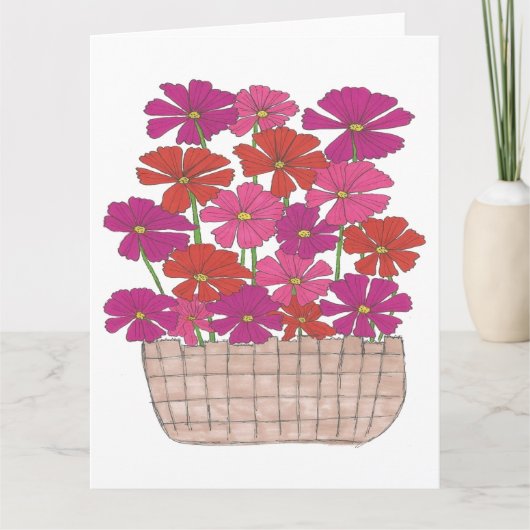 Bushel van Bright Cosmos Kaart (Voorkant)