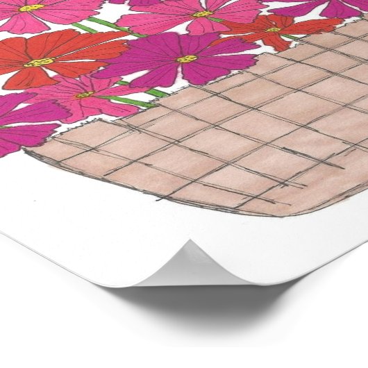 Bushel van Bright Cosmos Poster (Hoek)