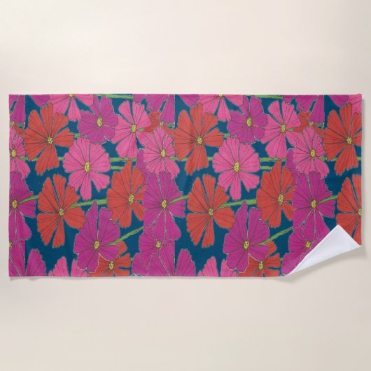 Bushel van Bright Cosmos Strandlaken (Voorkant)