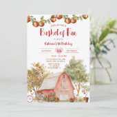 Bushel van Fun Birthday Apple Kind Orchard Birthda Kaart (Staand voorkant)