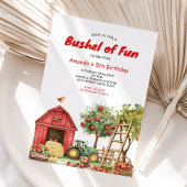 Bushel van Fun Birthday Girl Red Gingham Party Kaart