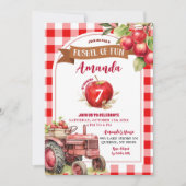 Bushel van Fun Red Apple en Truck Verjaardagsmeisj Kaart (Voorkant)