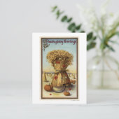 Bushel van Hay en Scythe Briefkaart (Staand voorkant)