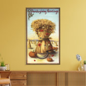 Bushel van Hay en Scythe Canvas Afdruk (Insitu (Woonkamer))