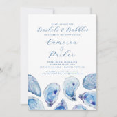 Bushels and Bubbles Oyster Blue Waterverf Kaart (Voorkant)