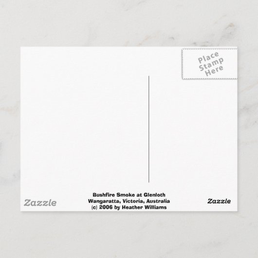 Bushfire-Briefkaart Briefkaart (Achterkant)
