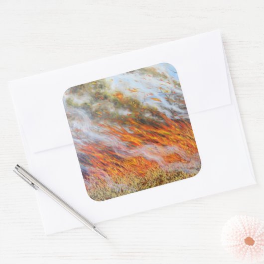 Bushfire Inferno 2014 Vierkante Sticker (Envelop)