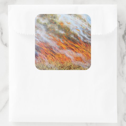 Bushfire Inferno 2014 Vierkante Sticker (Tas)
