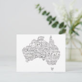 Bushfire Special Edition Aussie Slang Map Briefkaart (Staand voorkant)