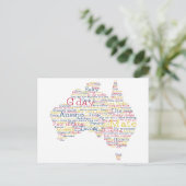 Bushfire Special Edition Aussie Slang Map Briefkaart (Staand voorkant)