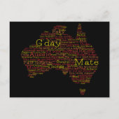Bushfire Special Edition Aussie Slang Map Briefkaart (Voorkant)