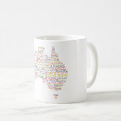 Bushfire Special Edition Aussie Slang Map Koffiemok (Voorkant rechts)