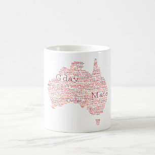 Bushfire Special Edition Aussie Slang Map Koffiemok
