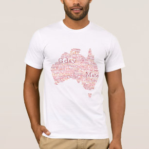 Bushfire Special Edition Aussie Slang Map T-shirt