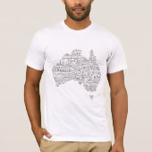 Bushfire Special Edition Aussie Slang Map T-shirt (Voorkant)