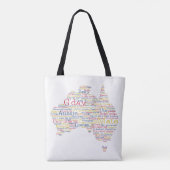 Bushfire Special Edition Aussie Slang Map Tote Bag (Achterkant)