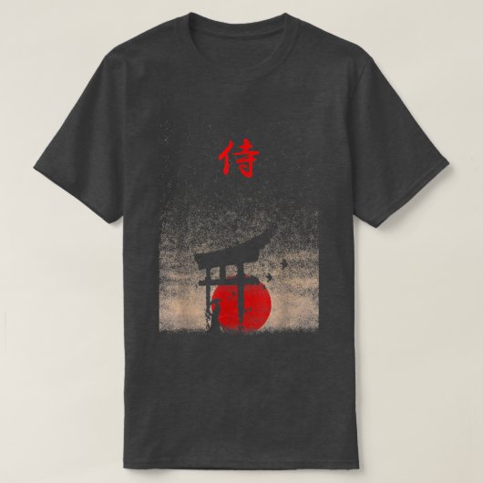 Bushido Code Samurai Japanese Warrior Kanji T-shirt (Design voorkant)