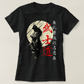 Bushido Code Samurai Japanse Warrior Kanji Pullov T-shirt (Design voorkant)