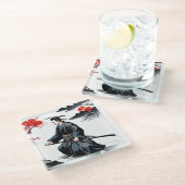 Bushido Code Samurai Meesterwerk Glazen Onderzetter (Schuin)