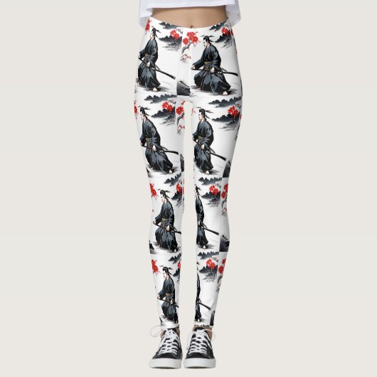 Bushido Code Samurai Meesterwerk Leggings (Voorkant)