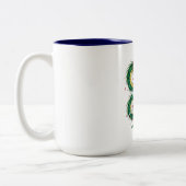 Bushido Code Samurai with Dragon & Sakura Blossoms Tweekleurige Koffiemok (Links)