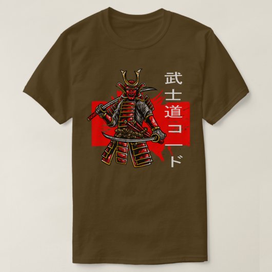 Bushido Code Warrior Samurai Japans Bushido Kanj T-shirt (Design voorkant)