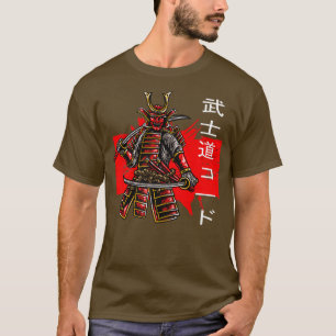 Bushido Code Warrior Samurai Japans Bushido Kanj T-shirt