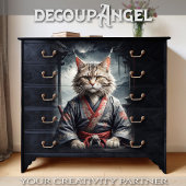Bushido Feline Spirit - Decoupage - Tissuepapier