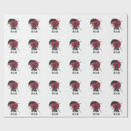Bushido-geest: Samurai-krijger esthetiek Cadeaupapier (Vlak)