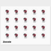 Bushido-geest: Samurai-krijger esthetiek Ronde Sticker (Vel)