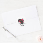Bushido-geest: Samurai-krijger esthetiek Ronde Sticker (Envelop)