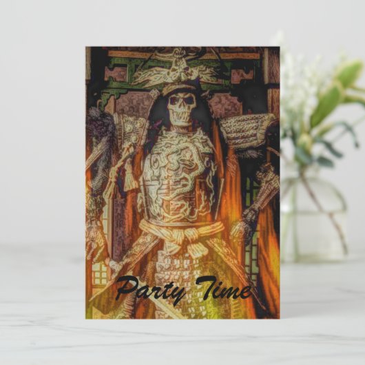 bushido Japanse samurai armor samurai schedel Kaart (Staand voorkant)