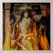 bushido Japanse samurai armor samurai schedel Poster (Voorkant)