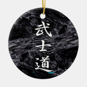 BUSHIDO KANJI wit Keramisch Ornament