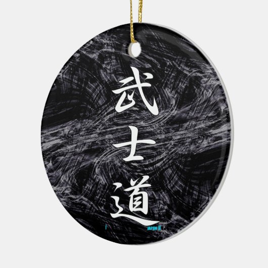 BUSHIDO KANJI wit Keramisch Ornament (Links)