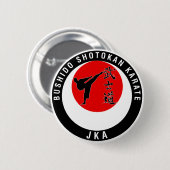 Bushido Logo Brand Ronde Button 5,7 Cm (Voorkant /achterkant)