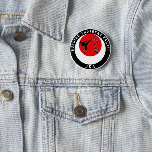 Bushido Logo Brand Ronde Button 5,7 Cm (In situ)