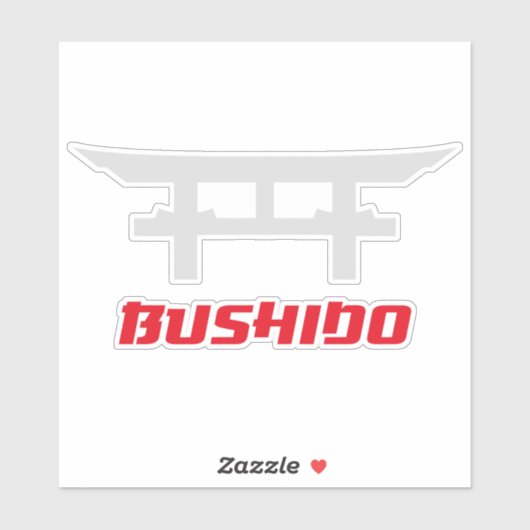 Bushido Martial Arts Eer Sticker (Vel)