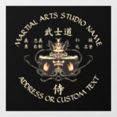 Bushido Martial Arts Karate Taekwondo Studio Raamsticker (Vel)