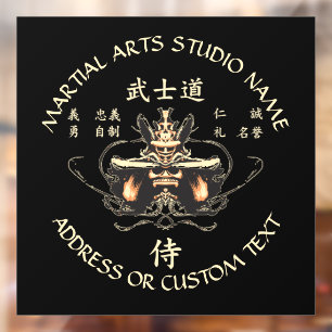 Bushido Martial Arts Karate Taekwondo Studio Raamsticker