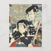 bushido ninja japanse ukiyo-e samurai krijger briefkaart (Voorkant)