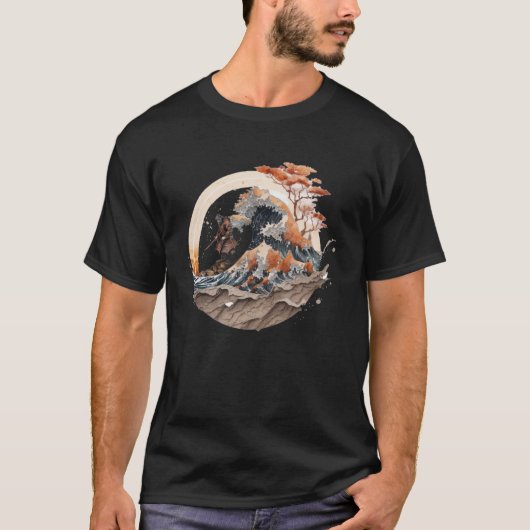 Bushido Retro Japan Samurai Swords Warrior T-shirt (Voorkant)