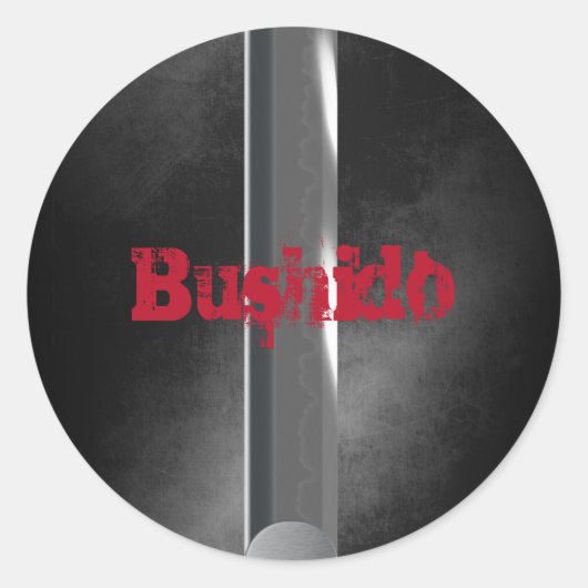 Bushido Ronde Sticker (Voorkant)