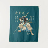 Bushido Samurai Acht virtualiseert de Japanse taal Wandkleed (Voorkant)