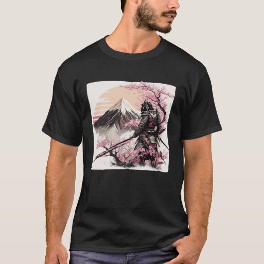 Bushido Samurai Japanse Warrior Retro Swo T-shirt (Voorkant)