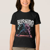 Bushido Samurai Krijger Anime Vector Logo Tri-Blend Shirt (Voorkant)