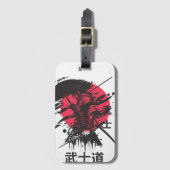 Bushido Spirit: Samurai Warrior Aesthetic Bagagelabel (Voorkant (verticaal))
